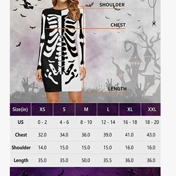 Women's Skeleton Dress - Picture 3 of 3